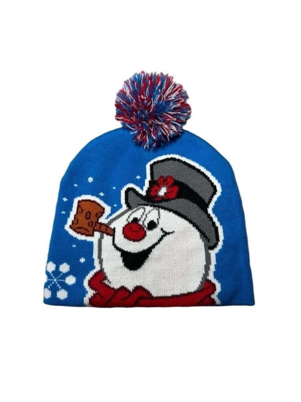 Frosty the Snowman Pom Pom Knit Winter Beanie Hat